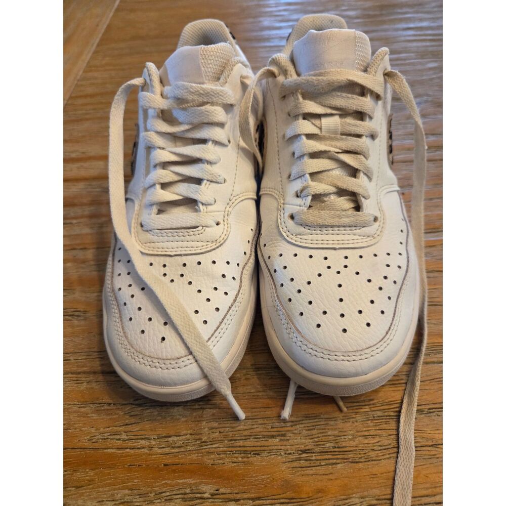 Nike Court Vision Low 'Leopard Swoosh - White', WMNS #DD9665-100. size 7.5 - Picture 3 of 6